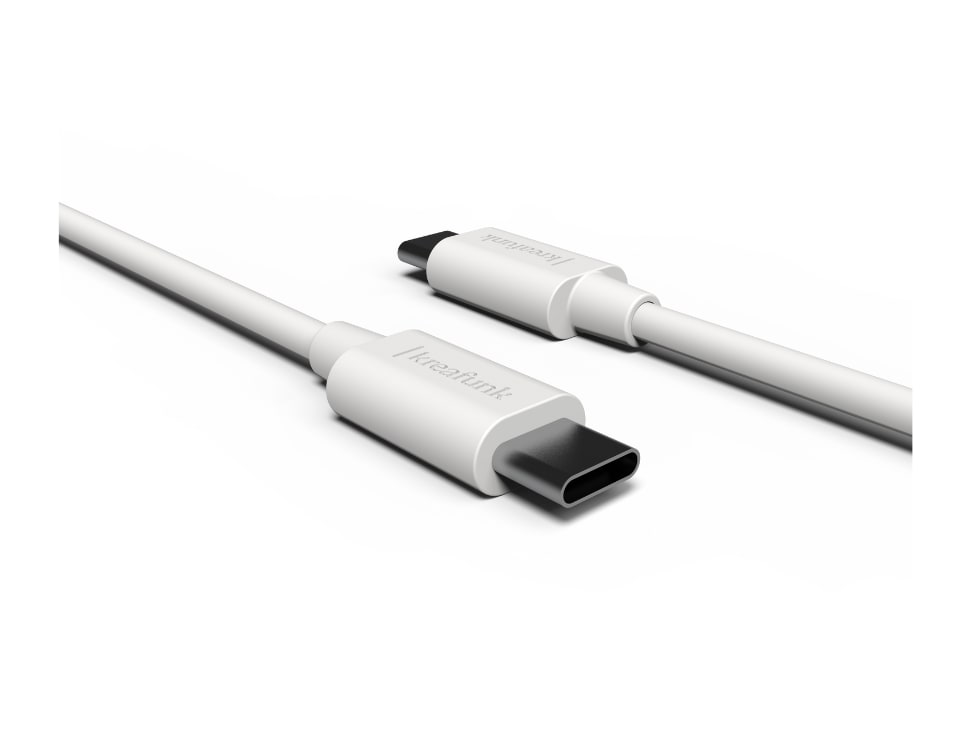 KREAFUNK - USB-C to C Cable 150 cm 27W White USB-C Cables