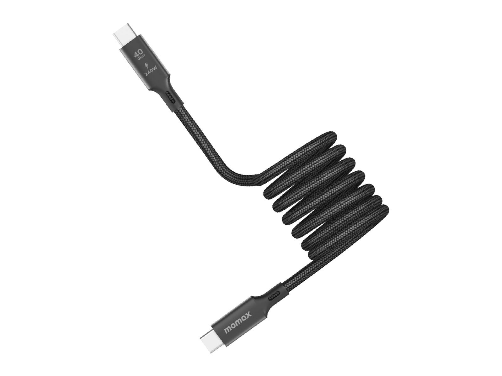 MOMAX - Mag.Link Magnetic USB 4.0 USB-C to USB-C Cable 240W 1.5m Black USB-C Cables