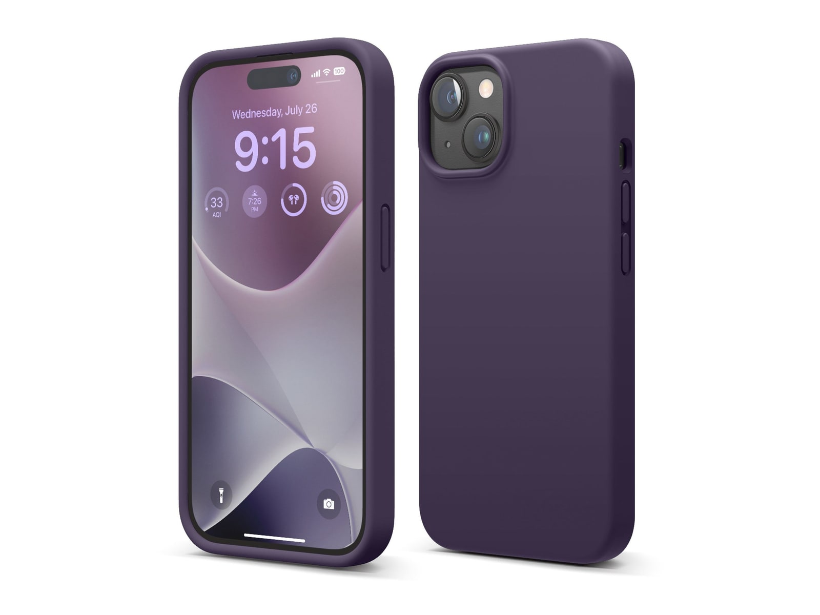 elago - Premium Silicone Case - iPhone 15 - Deep Purple