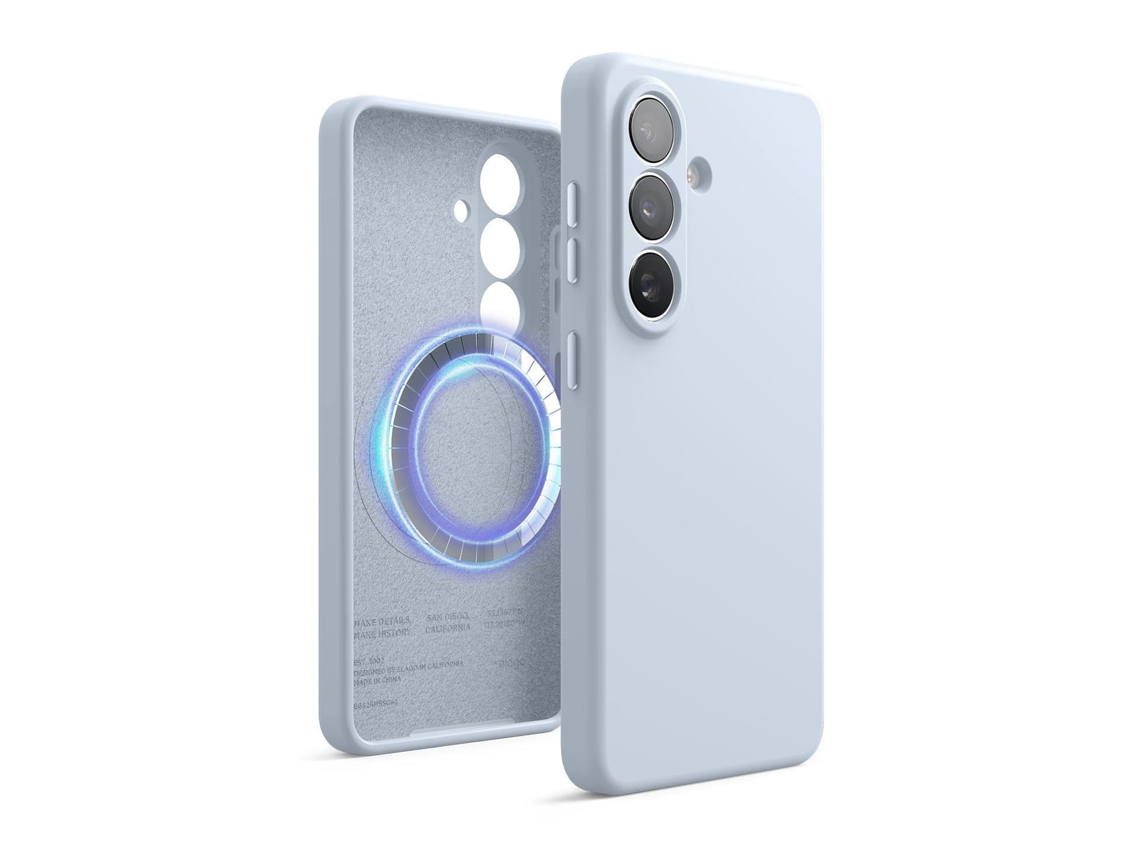 elago - Magnetic Silicone Case - Galaxy S26 - Light Blue