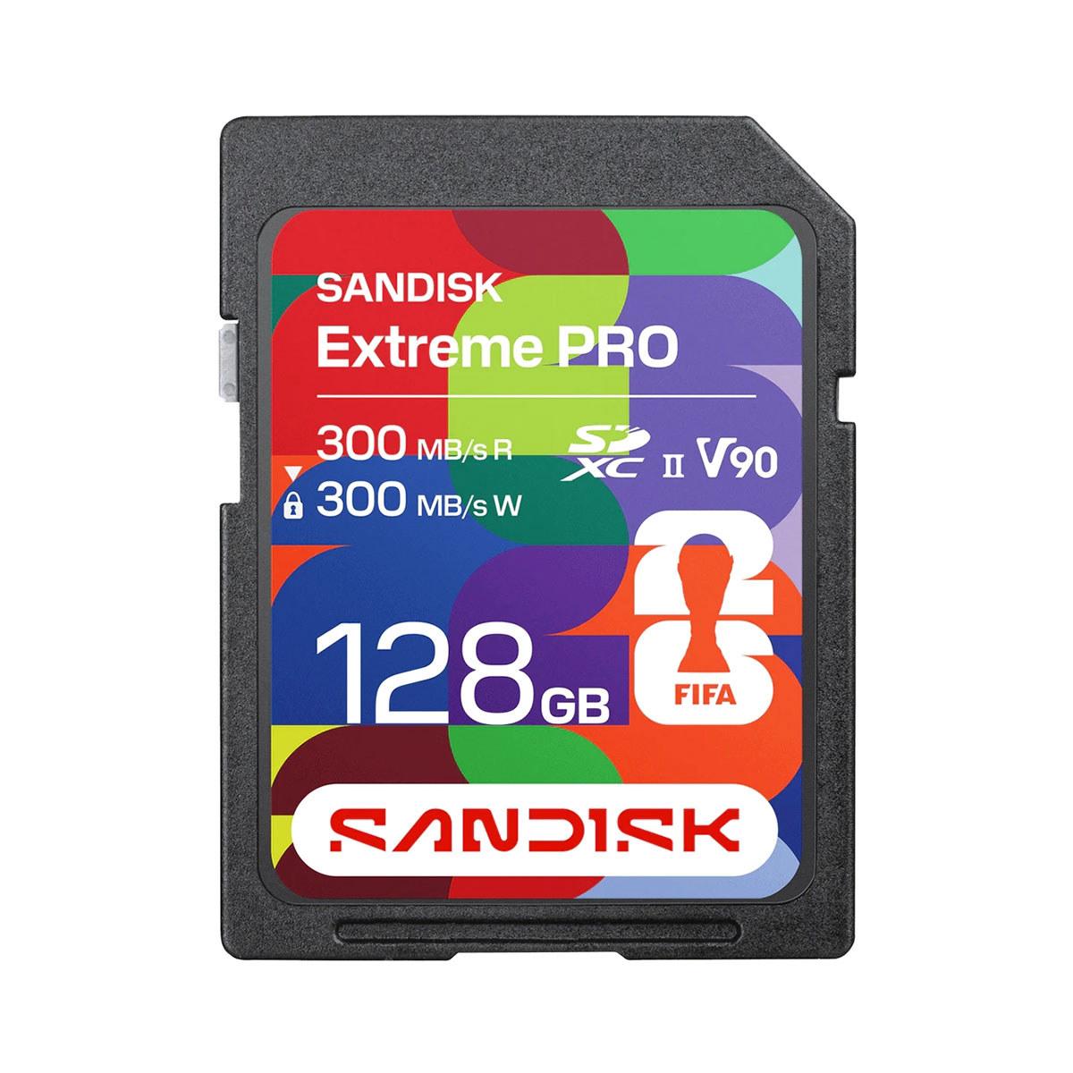 SanDisk - Extreme PRO SDXC UHS-II V90 FIFA World Cup 2026 Edition 128GB Storage Drives - UHS-II
