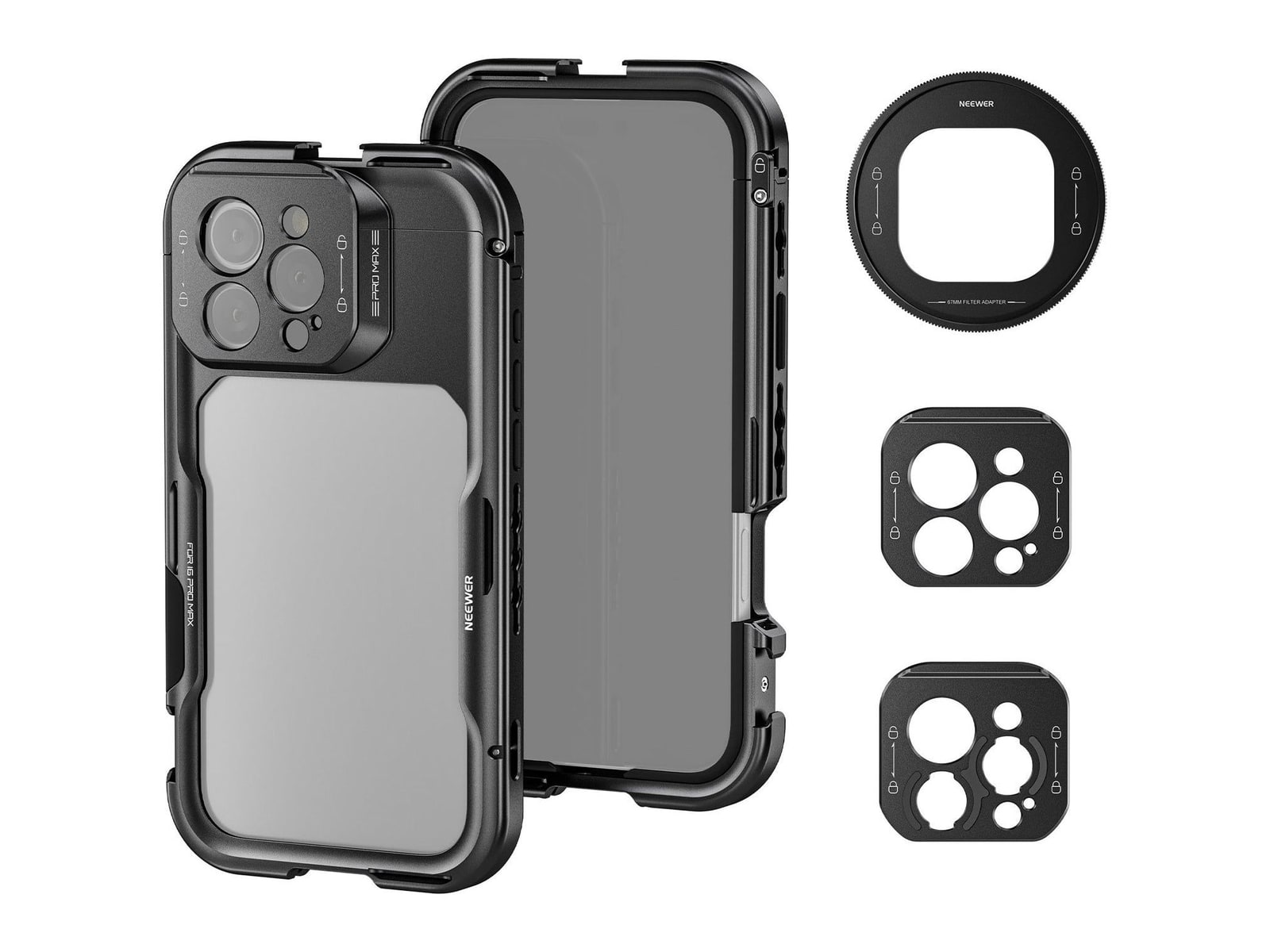 Neewer - PA073/PA074 Phone Cage Compatible with iPhone 16 Pro/Pro Max Camera Accessories