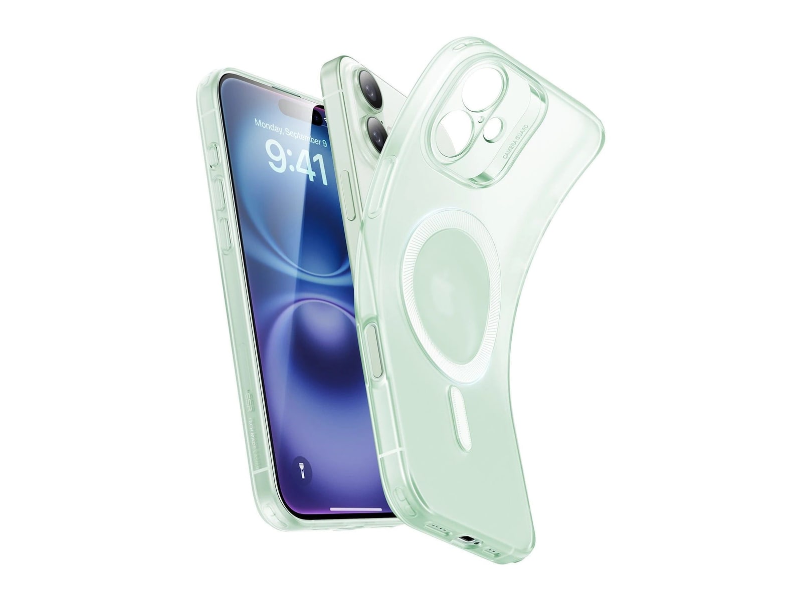 ESR - Zero Clear Case (HaloLock) - iPhone 16 - Frosted Green