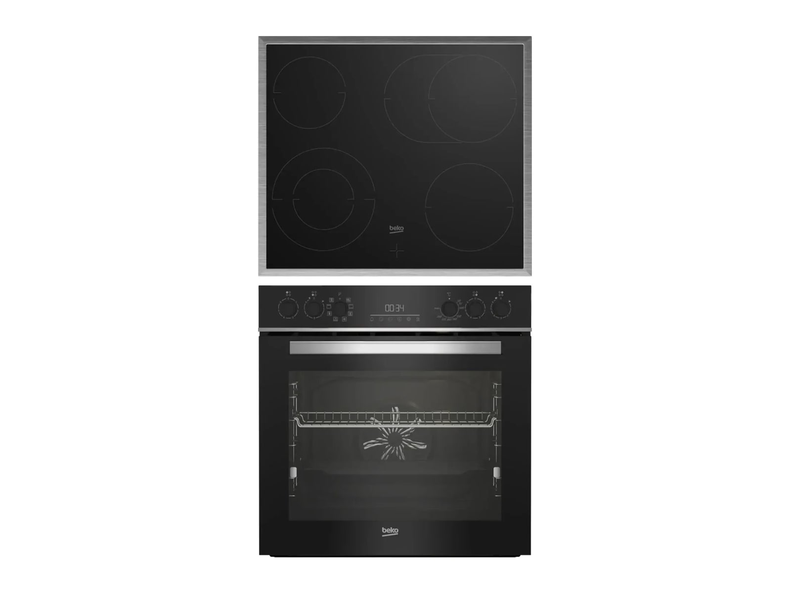 Beko - BBUM13329XS Built-in Oven and Ceramic Hob Set Ovens & Ranges