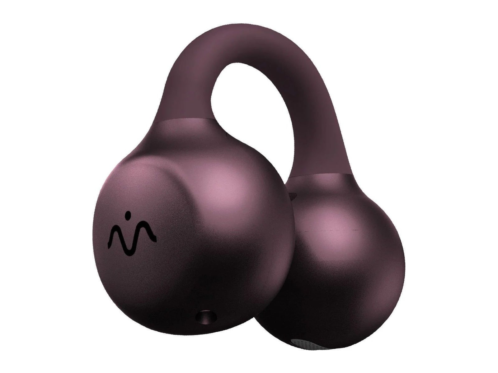 MOMAX - 1-Vibe Clip M.IN.D AI ENC Clip-On Earbuds True Wireless Earbuds - Dusky Cherry