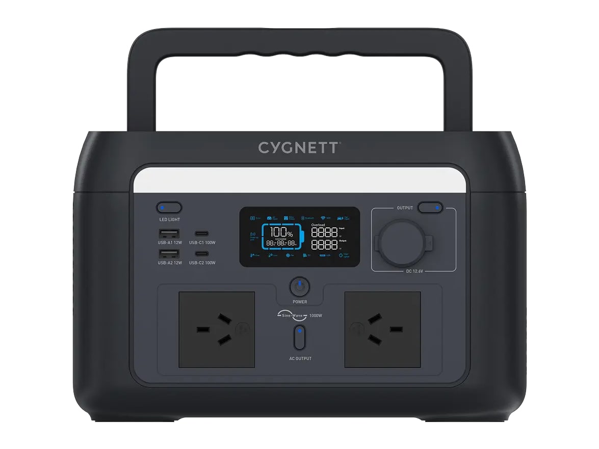 Cygnett - Roam 1000W/614.4Wh Portable Power Station Solar Chargers