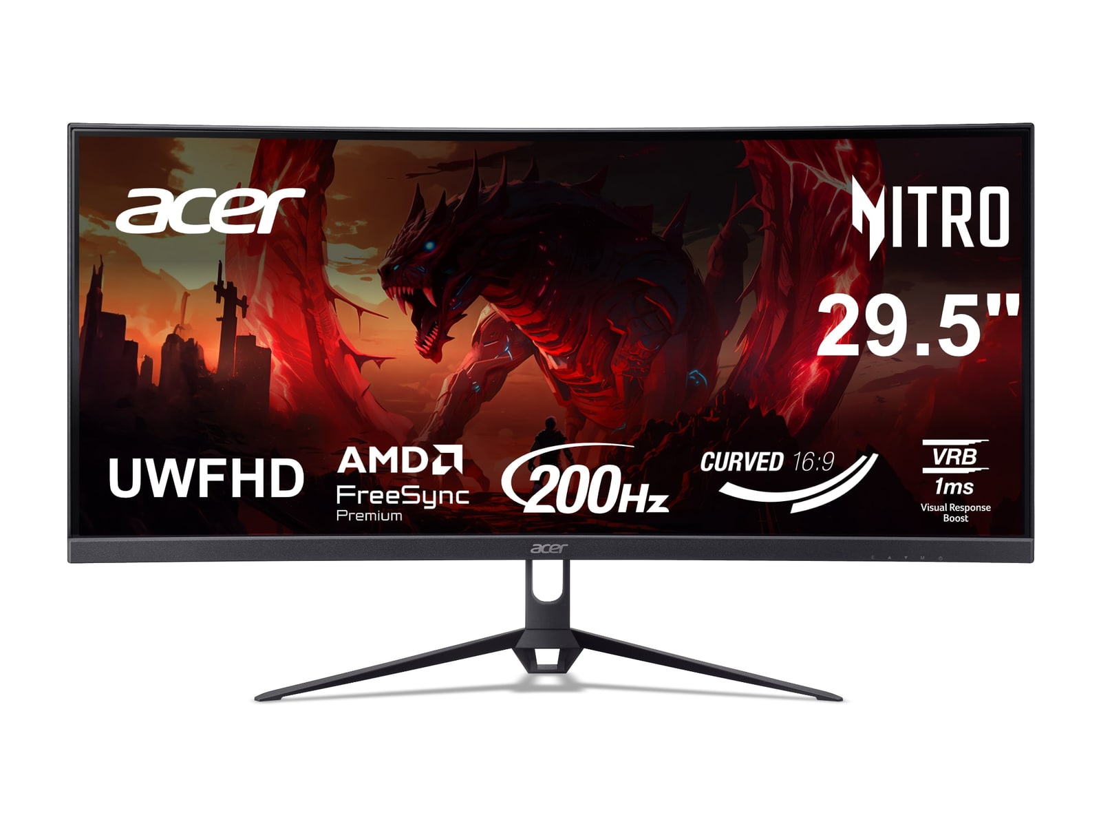 Acer - 29.5" Nitro ED300C X1bmiippx UWFHD 200Hz Ultrawide Monitors