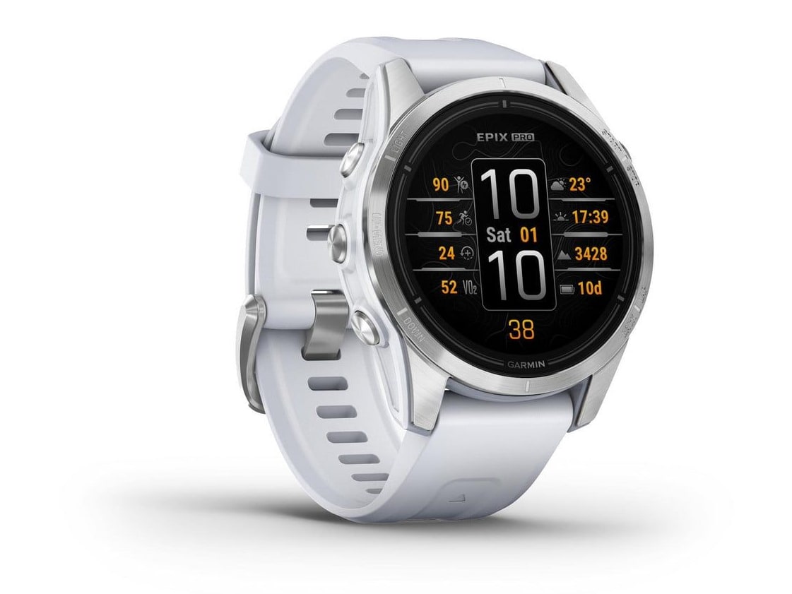 Garmin - epix Pro (Gen 2) 42mm Smart Watches - Stone White/Silver