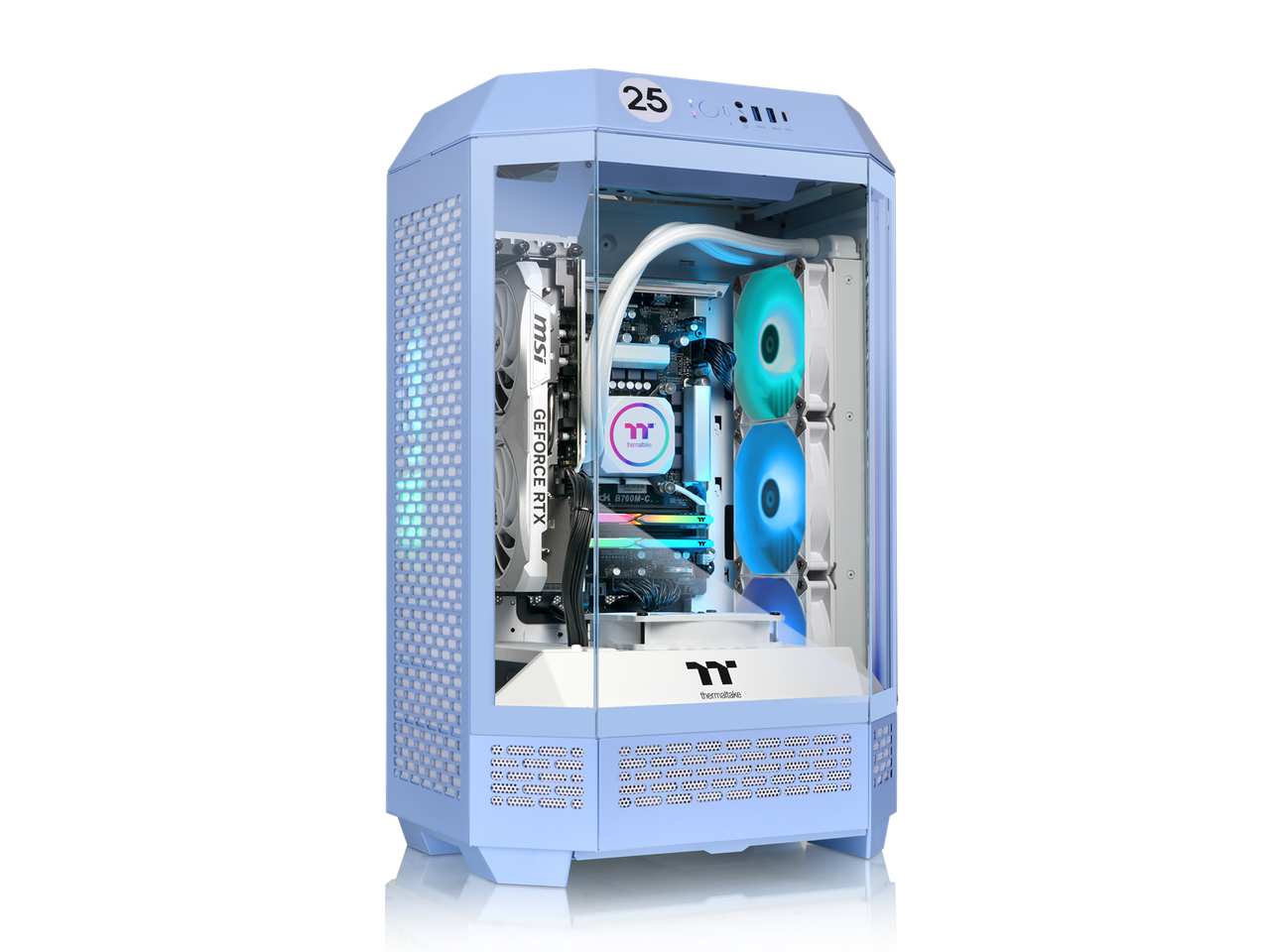 Thermaltake - LCGS Reactor 7870TH - AMD Ryzen 7 7800X3D chip - 32GB Memory - 2TB SSD - Hydrangea Blue