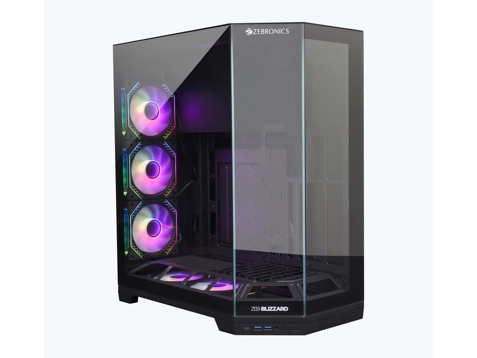 Zebronics - Zeb Blizzard W/B Computer Cases