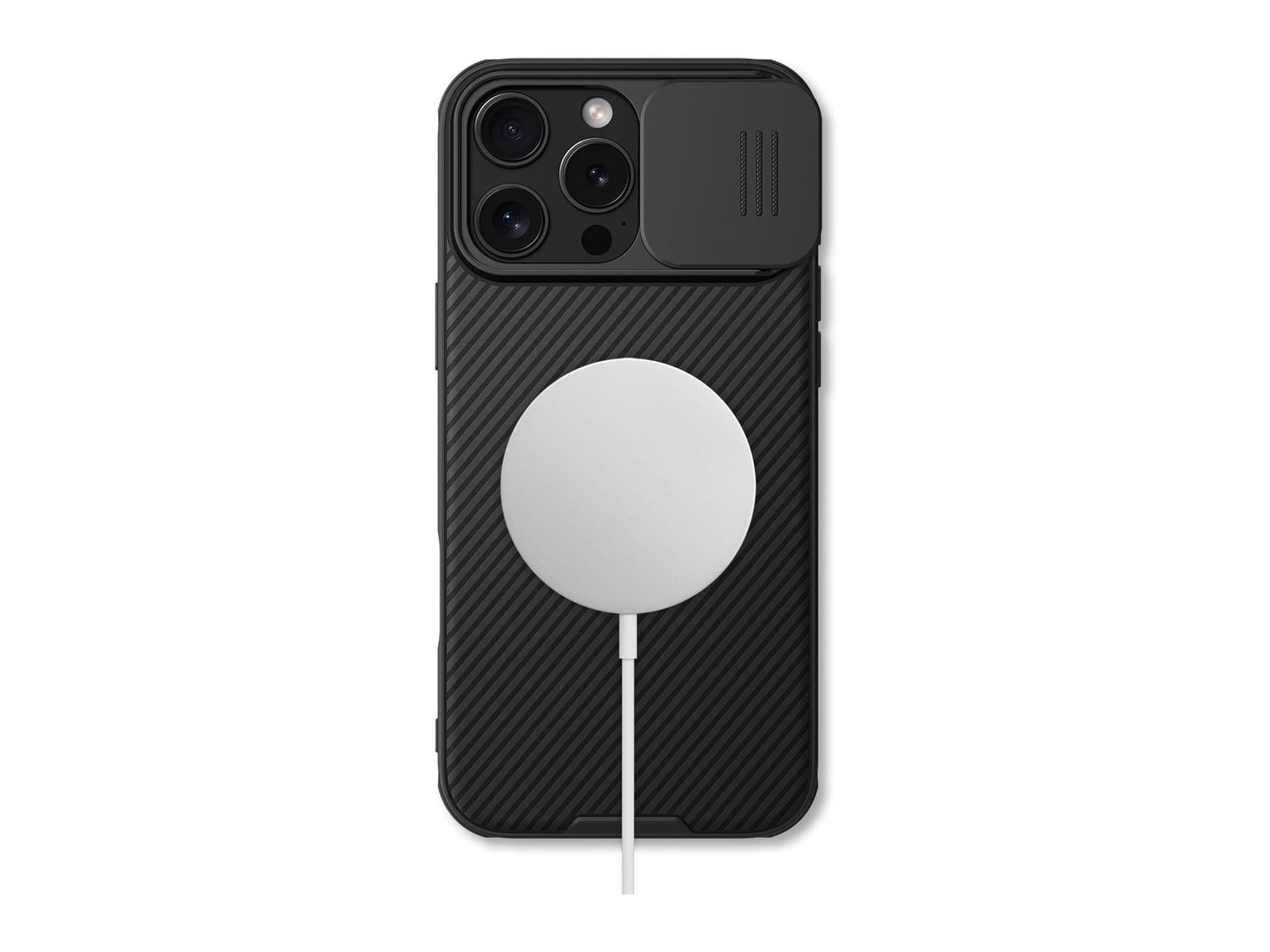 Nillkin - MagSafe Compatible CamShield Pro Case - iPhone 16 Pro Max - Classical Black