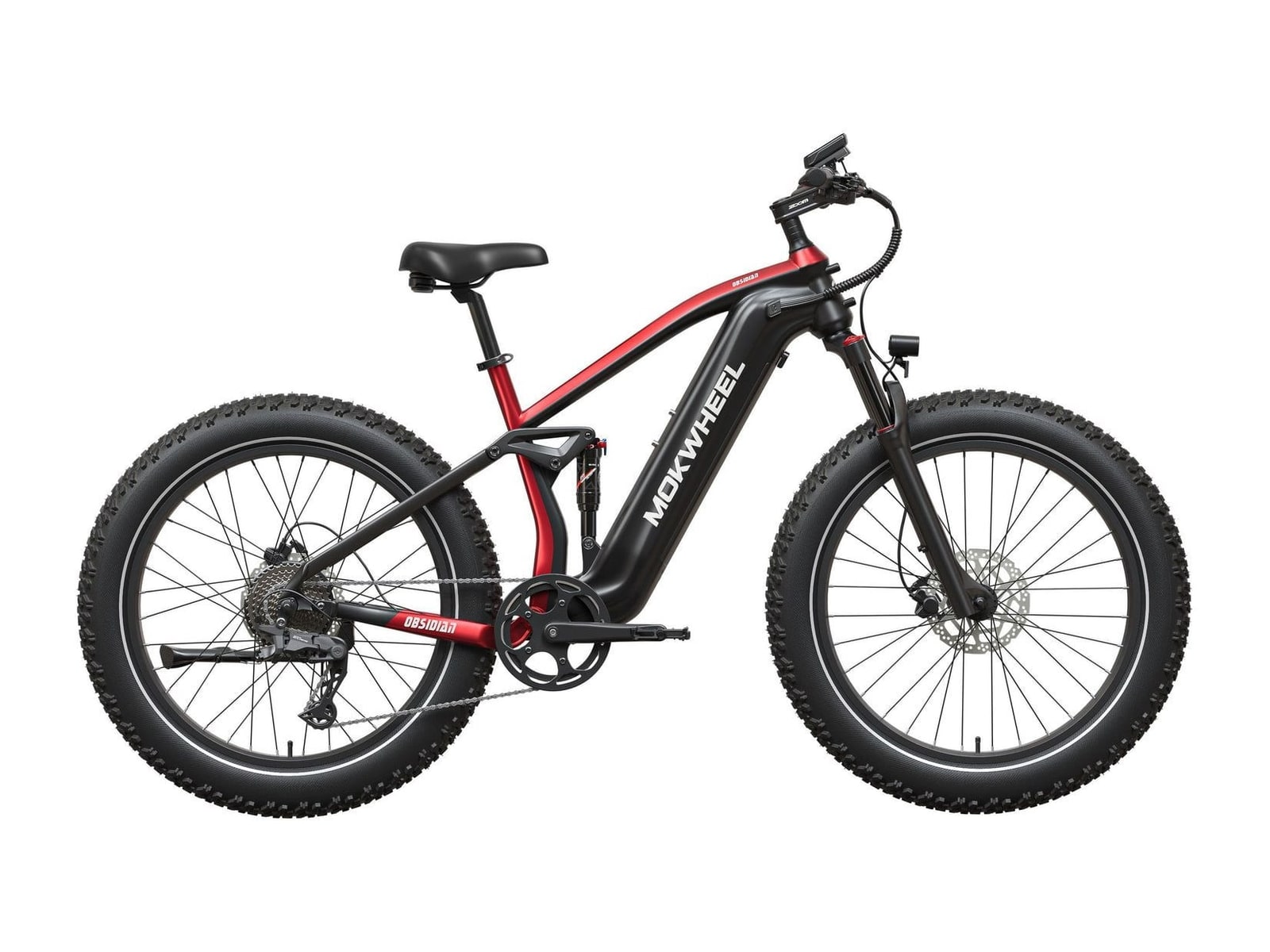 Mokwheel - Obsidian 2.0 Black and Red Electric Bikes