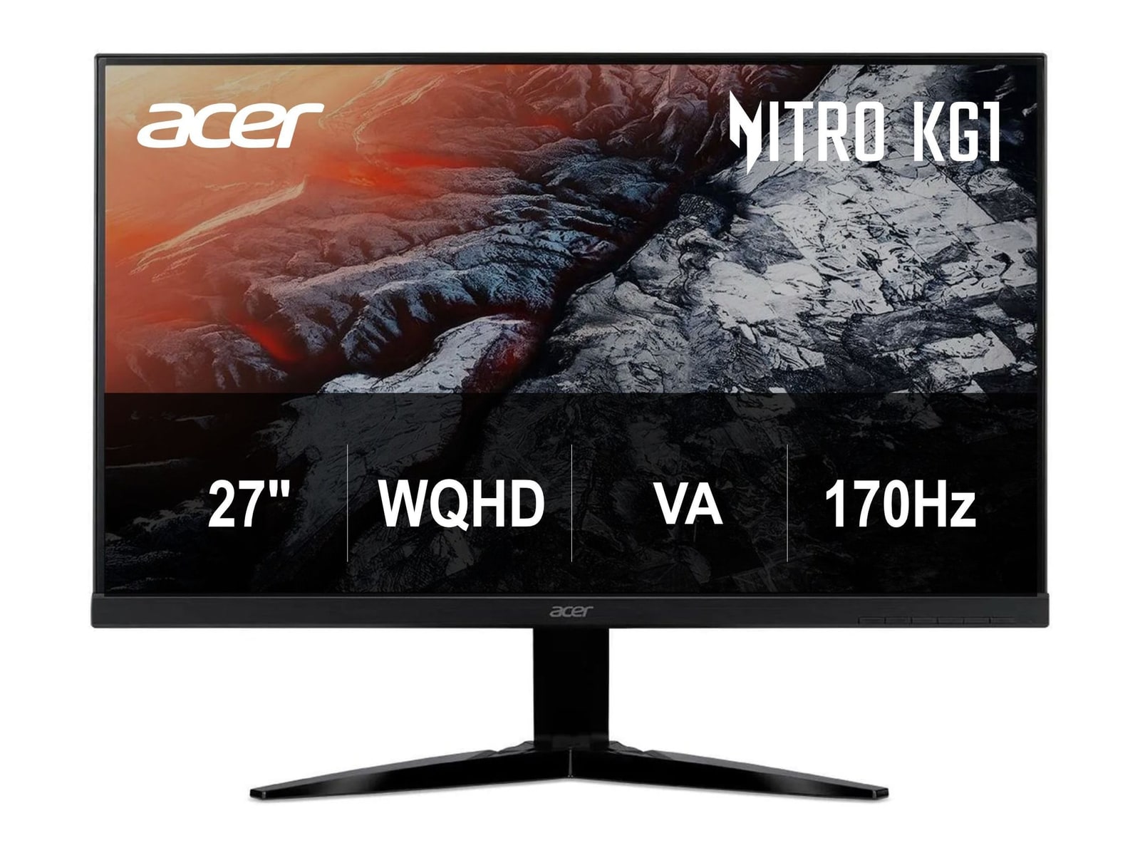 Acer - 27" Nitro KG271U Pbiip QHD 170Hz Gaming Monitors