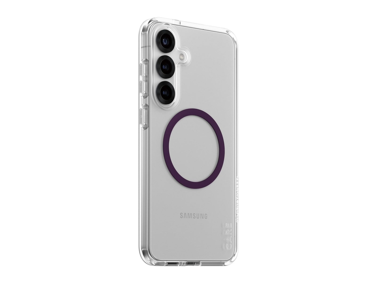PanzerGlass - CARE Urban Combat Case Transparent w. Plum Purple Qi Compatible Samsung Galaxy S25+