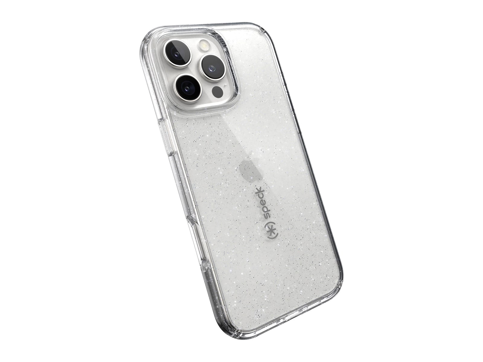 Speck - GemShell Glitter - iPhone 16 Pro Max - Clear/Platinum Glitter
