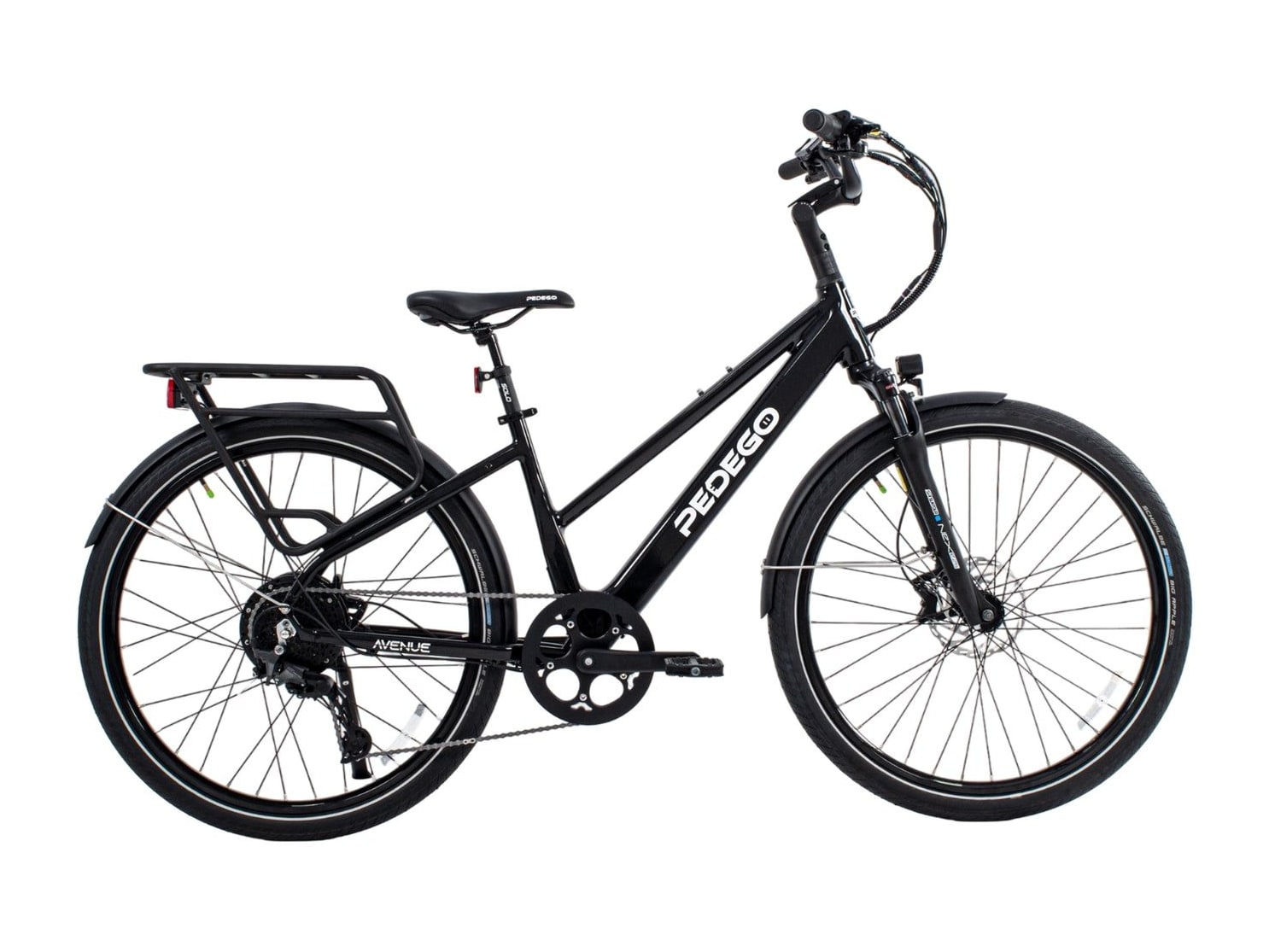 Pedego - Avenue Pro 28-inch Step-Thru Gloss Black Electric Bikes
