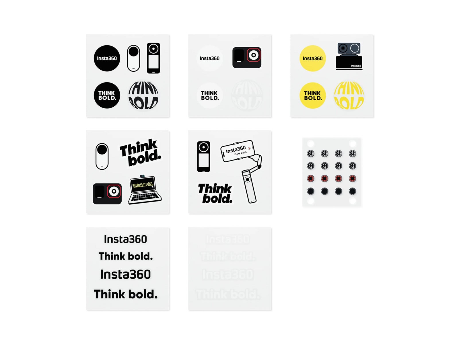 Insta360 - Button Sticker Set Camera Accessories - Multicolor