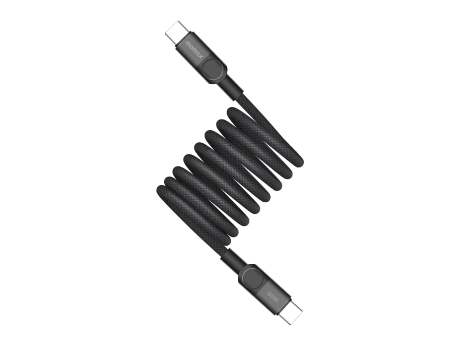 MOMAX - Mag.Link Magnetic USB-C to USB-C Cable 60W 2m Black USB-C Cables