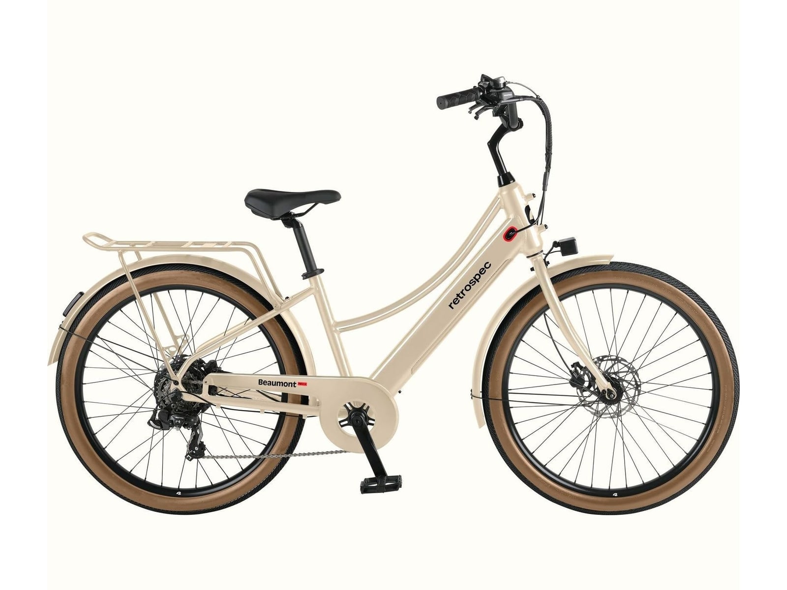 Retrospec - Beaumont Rev Plus Step-Through Oat Electric Bikes