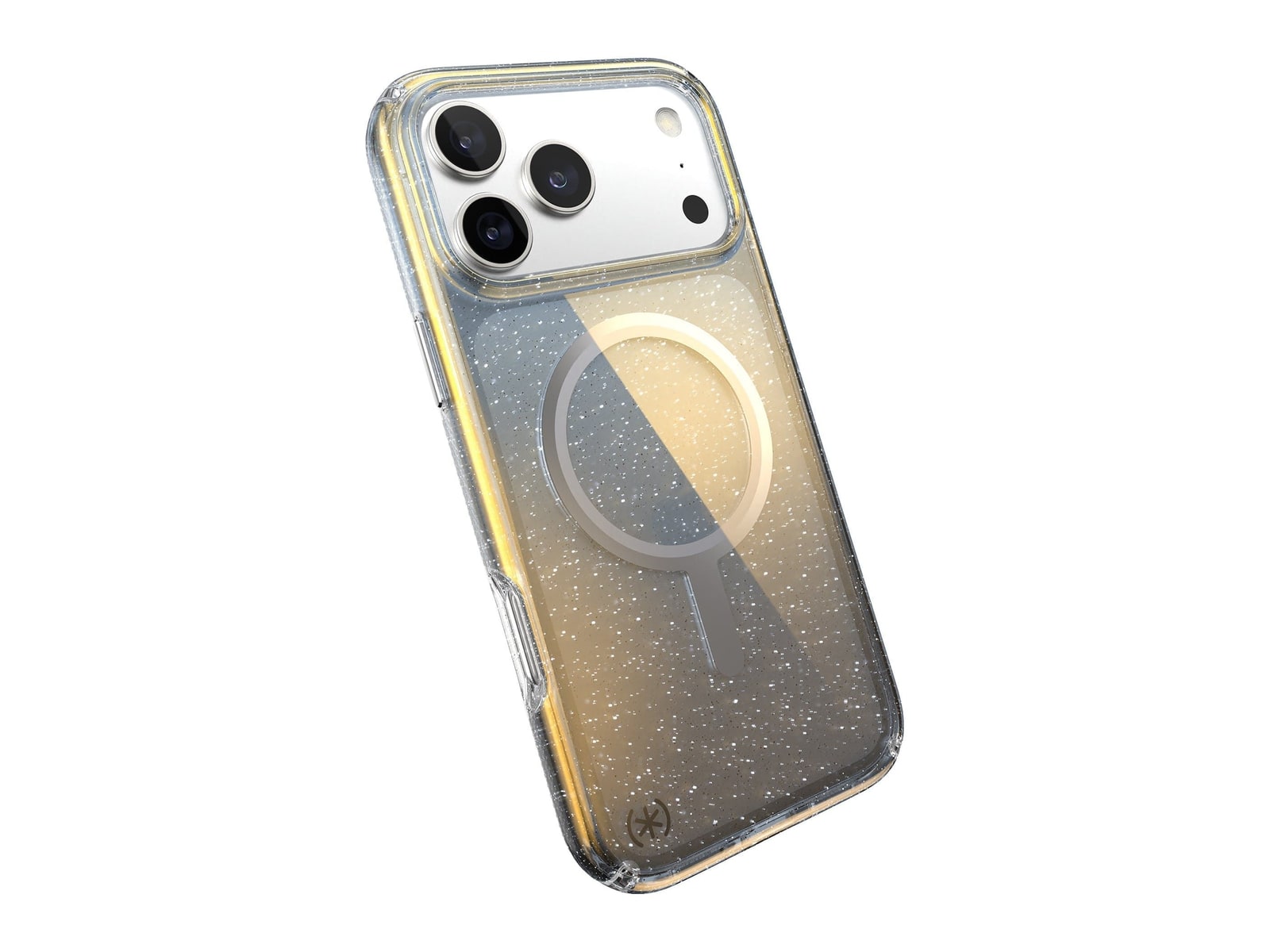 Speck - Presidio Lux Glitter MagSafe - iPhone 17 Pro Max - Clear/Hyper Mirror Glitter