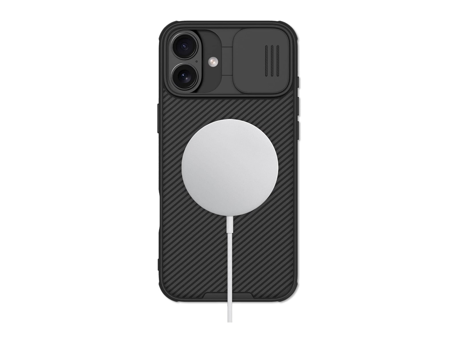 Nillkin - MagSafe Compatible CamShield Pro Case - iPhone 16 Plus - Classical Black