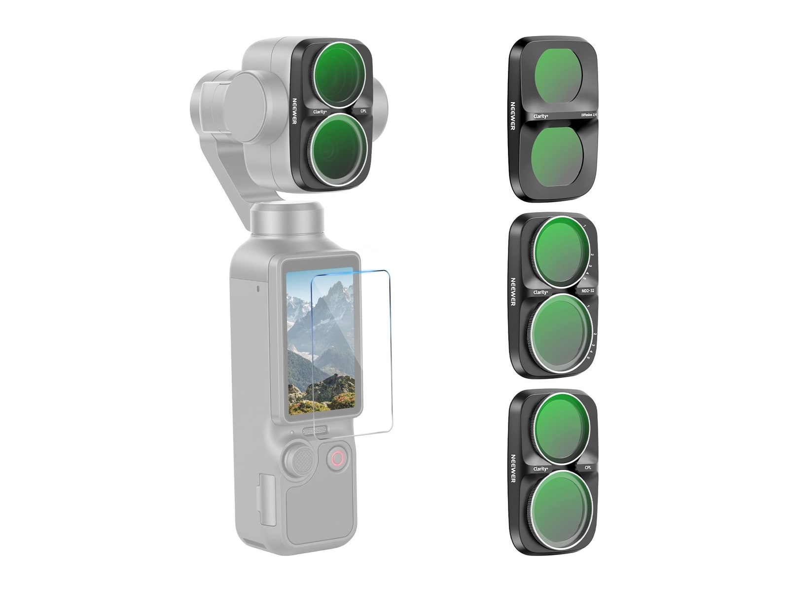 Neewer - Filter Set Compatible with DJI Osmo Pocket 4P Camera Accessories