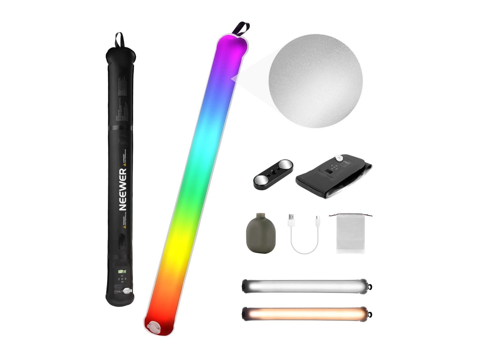 Neewer - BASICS GC30C 30W RGB Handheld Inflatable LED Fill Light Camera Accessories