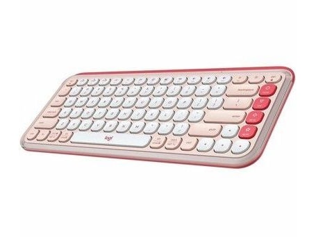 Logitech - POP Icon Keys Bluetooth Wireless Keyboards - Rose & Off White