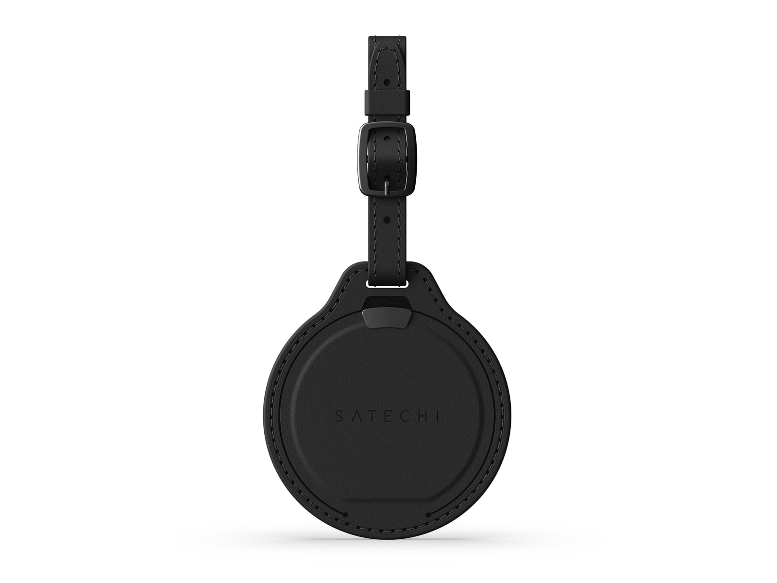 Satechi - Vegan-Leather FindAll Luggage Tag Bluetooth Trackers - Black