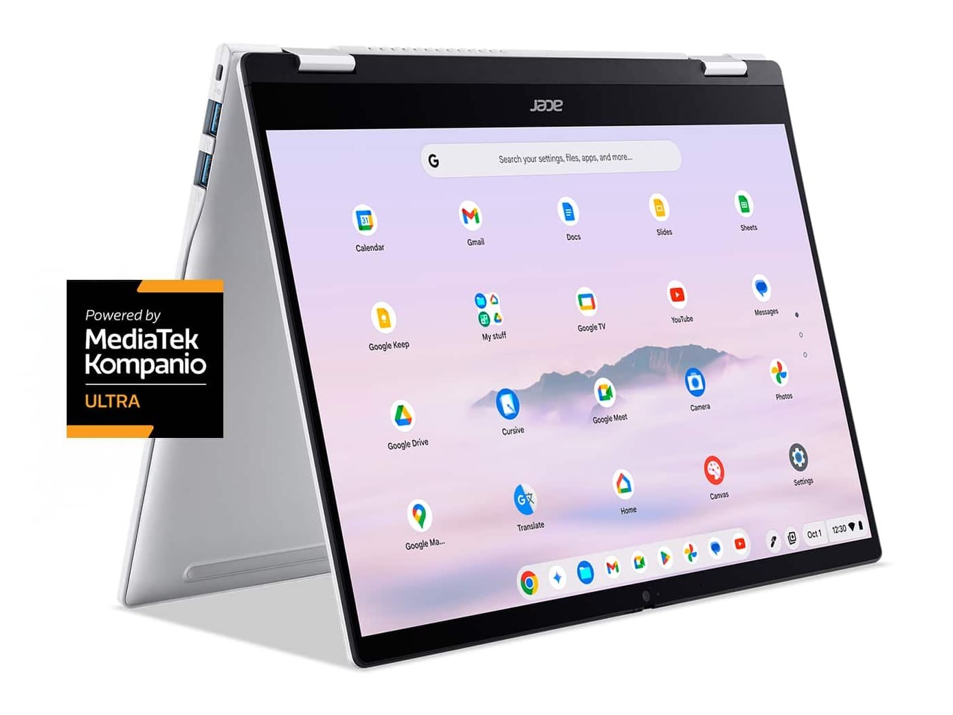 Acer - Chromebook Plus Spin 514 14" - MediaTek Kompanio Ultra chip - 12GB Memory - 256GB SSD - Platinum Silver