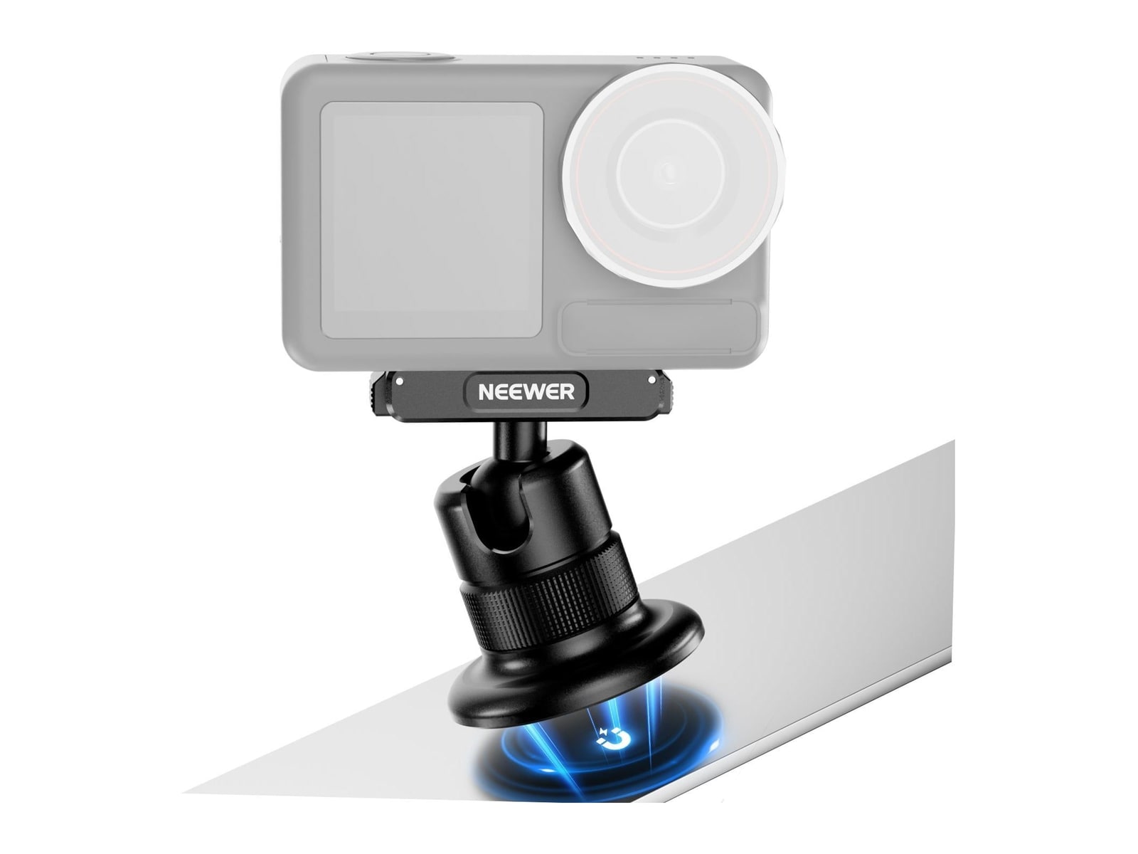 Neewer - AC013 Magnetic Camera Mount For DJI Osmo 360 Action 5 Pro/4/3 Camera Accessories - Black