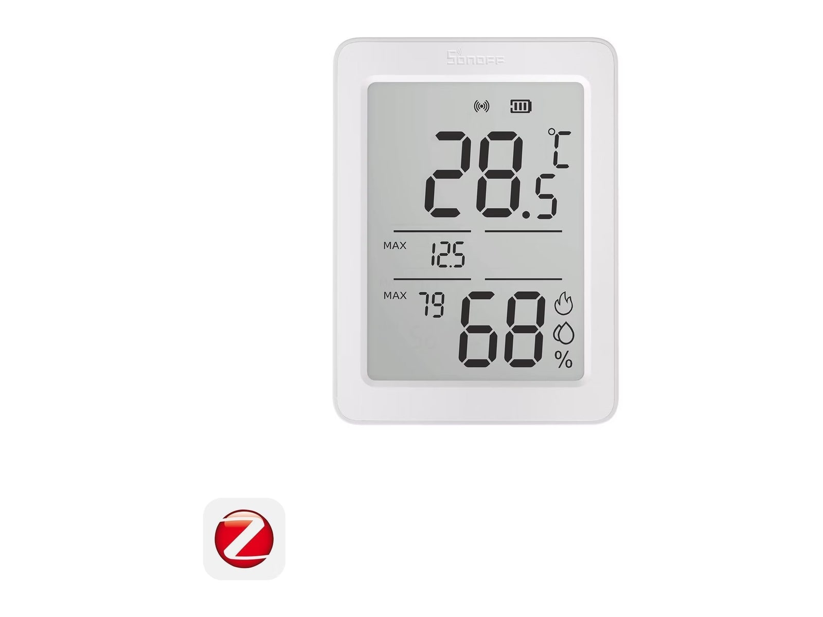 SONOFF - AirGuard TH 3.6'' LCD Zigbee Temperature And Humidity Sensor Smart Security