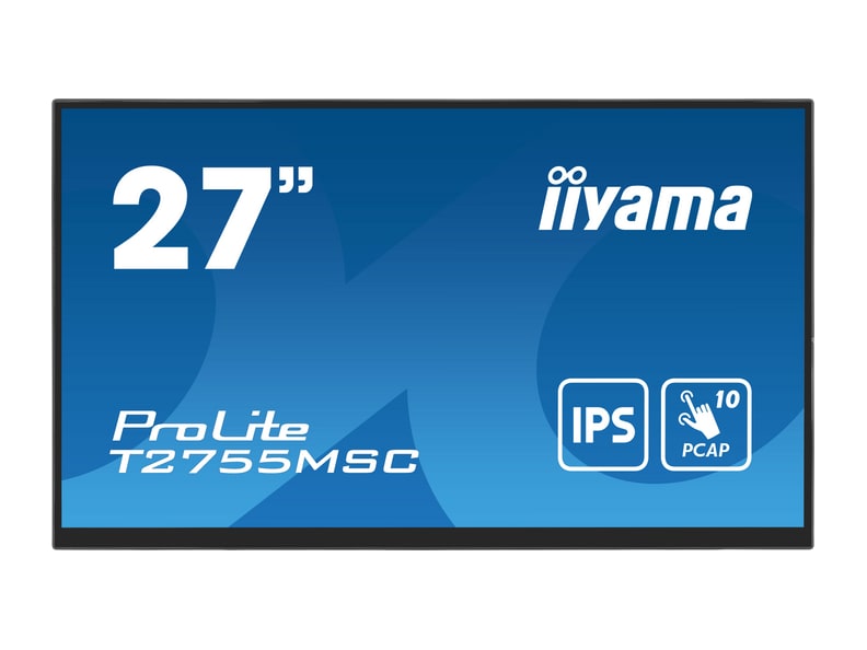 iiyama - 27" ProLite T2755MSC-B1 Full HD 60Hz Touch Screen Monitors - Black