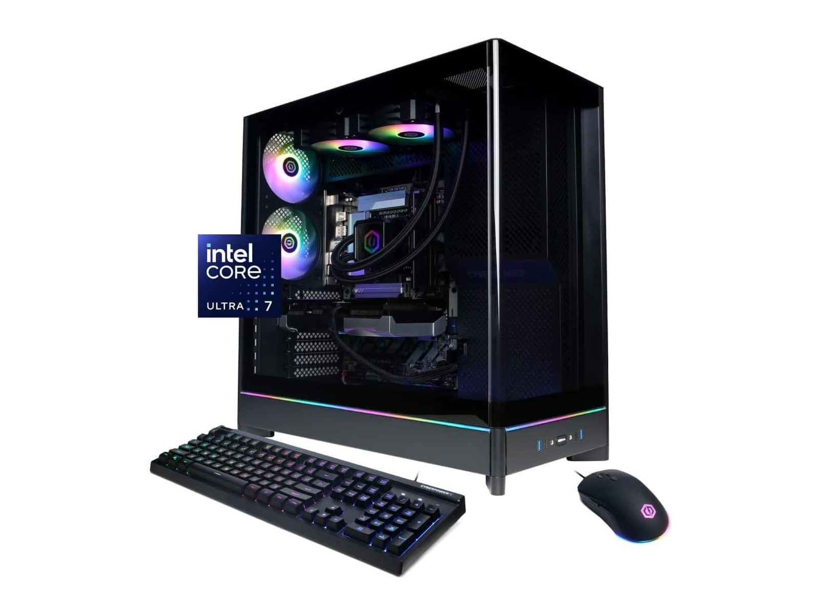 CyberPowerPC - SLC8800BSTV11 - Intel Core Ultra 7 265F chip - 16GB Memory - 1TB SSD - Black
