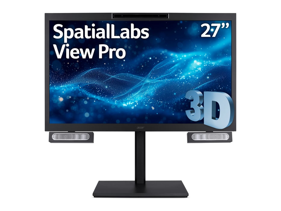 Acer - 27 inch SpatialLabs View Pro 27 ASV27-2P 3840 x 2160 160Hz 4K/5K Monitors - Black