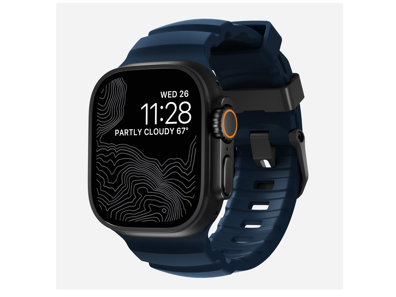 Nomad - Rocky Point Band - 46mm/49mm - Atlantic - Black Hardware