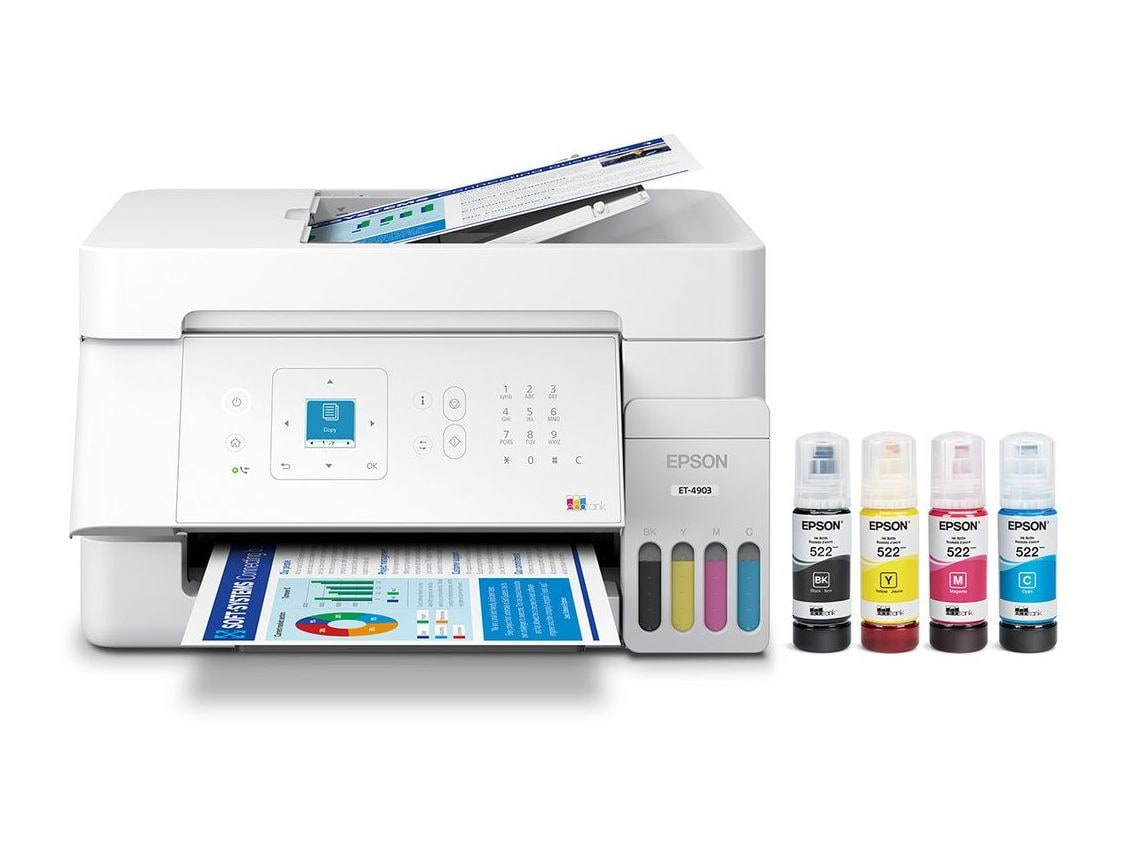 Epson - EcoTank ET-4903 Wi-Fi Printers - White