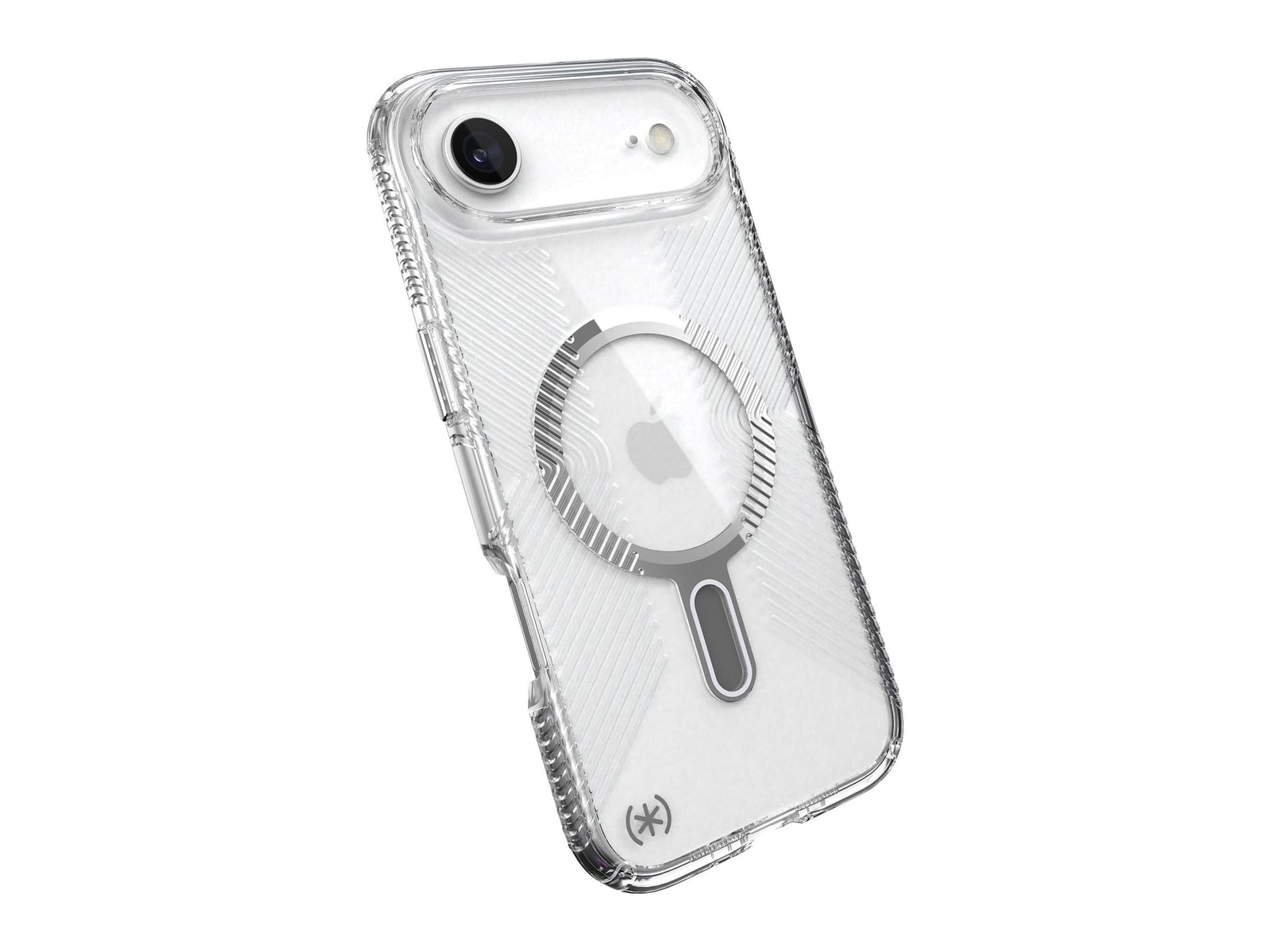 Speck - Presidio Perfect-Clear Grip MagSafe with ClickLock - iPhone Air - Clear/Silver