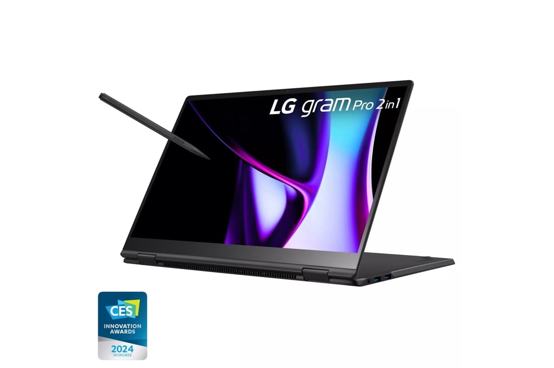 LG - gram Pro 2-in-1 16 inch - Intel Core Ultra 5 chip - 16GB Memory - 512GB SSD - Black