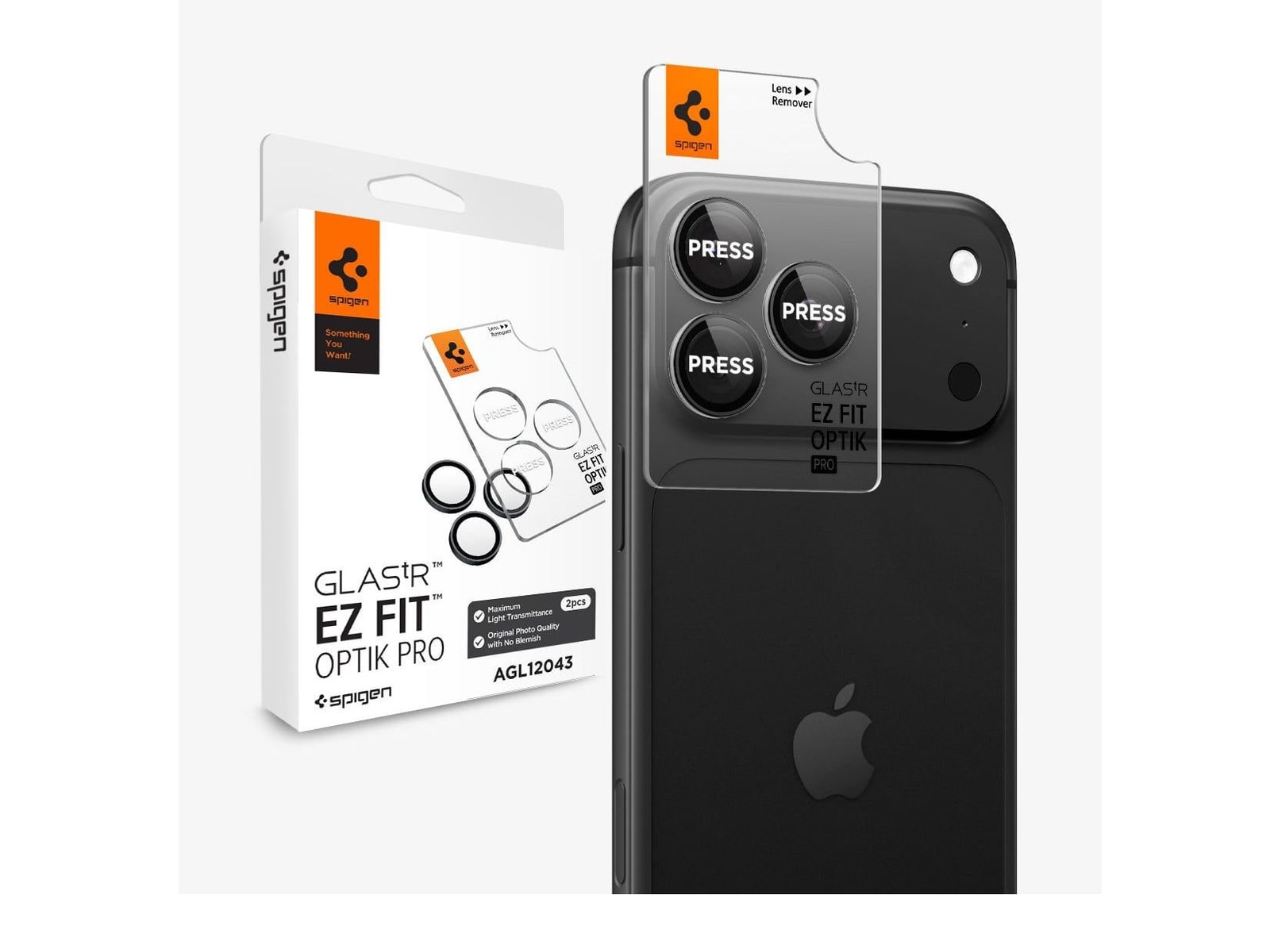 Spigen - Optik Pro EZ Fit Lens Protector - iPhone 18 Pro Max - Black