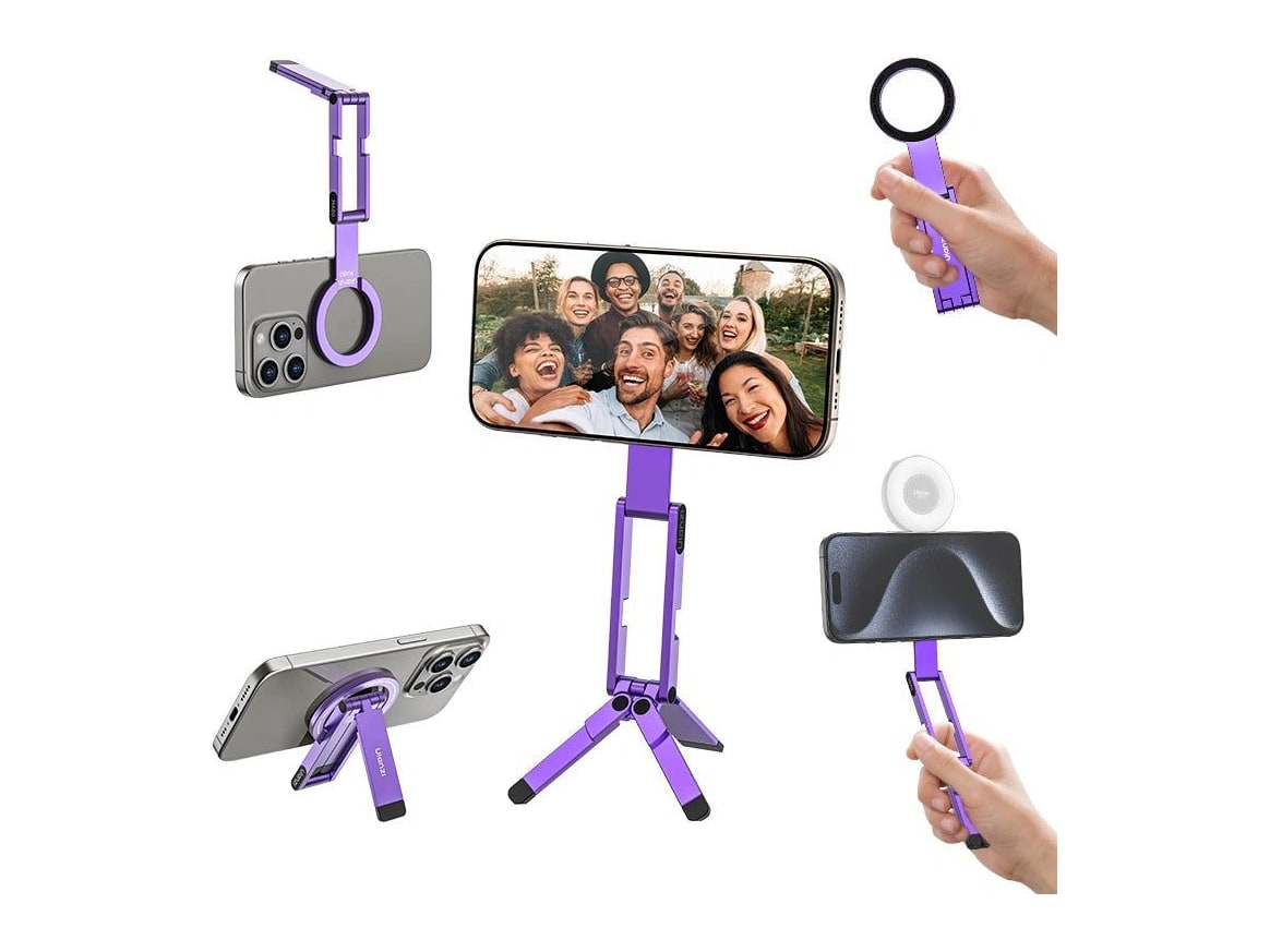 Ulanzi - MA60 Foldable Magnetic Phone Tripod Camera Accessories - Purple
