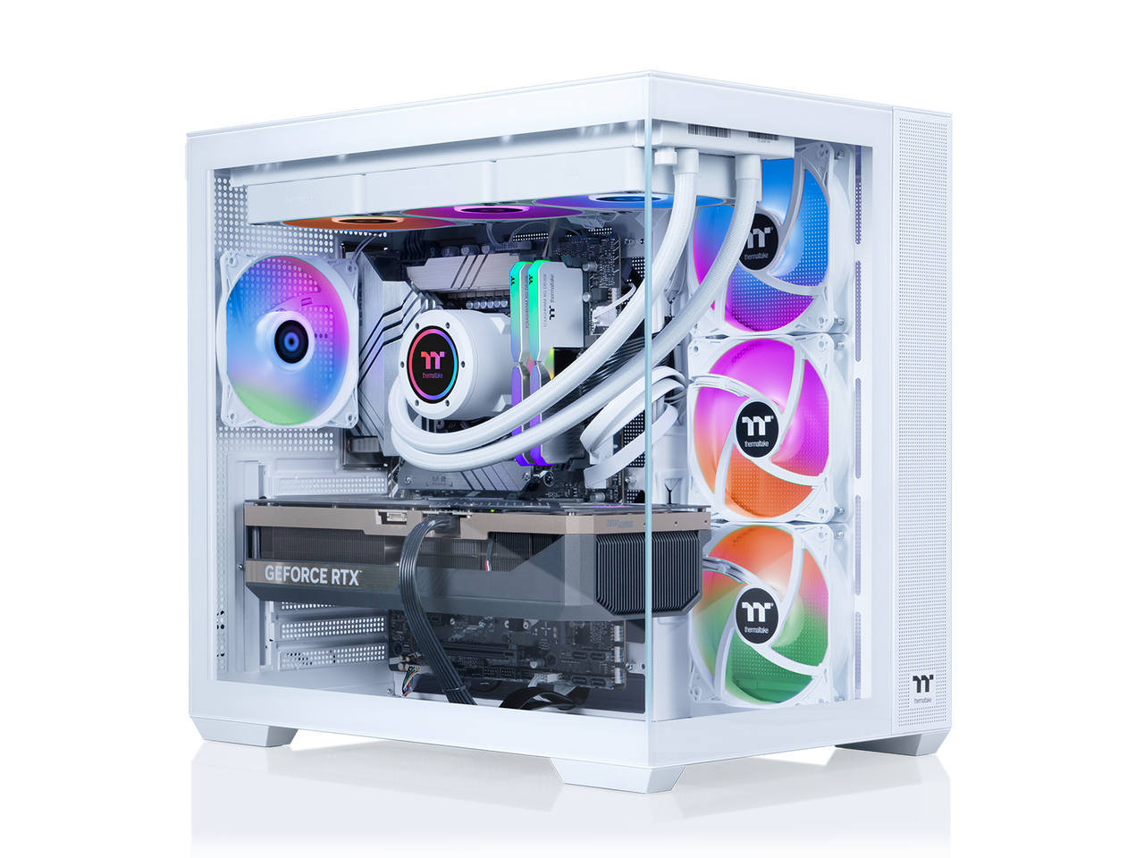 Thermaltake - LCGS View 9870S-380 - AMD Ryzen 7 9800X3D chip - 32GB Memory - 2TB SSD - White