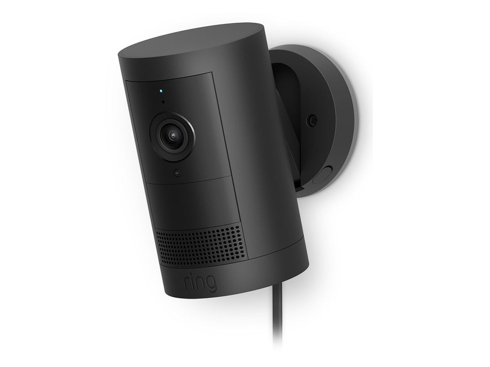 Ring - Outdoor Cam Plus Plug-In with 2K Video and Ring Vision, Low-Light Sight, and Mount-Anywhere Versatility Black Security Cameras