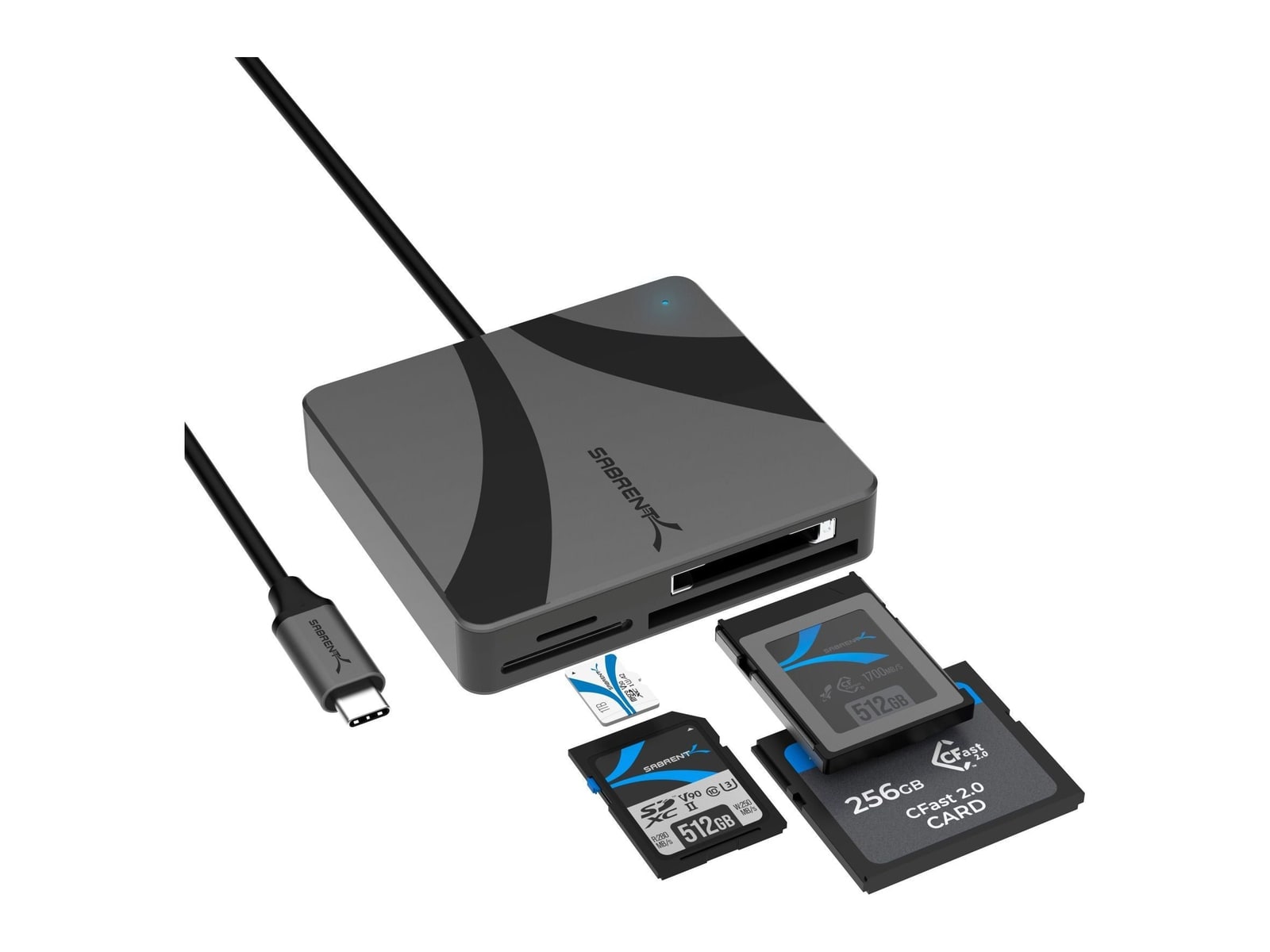 Sabrent - USB-C Multi-Card Reader USB Adapters