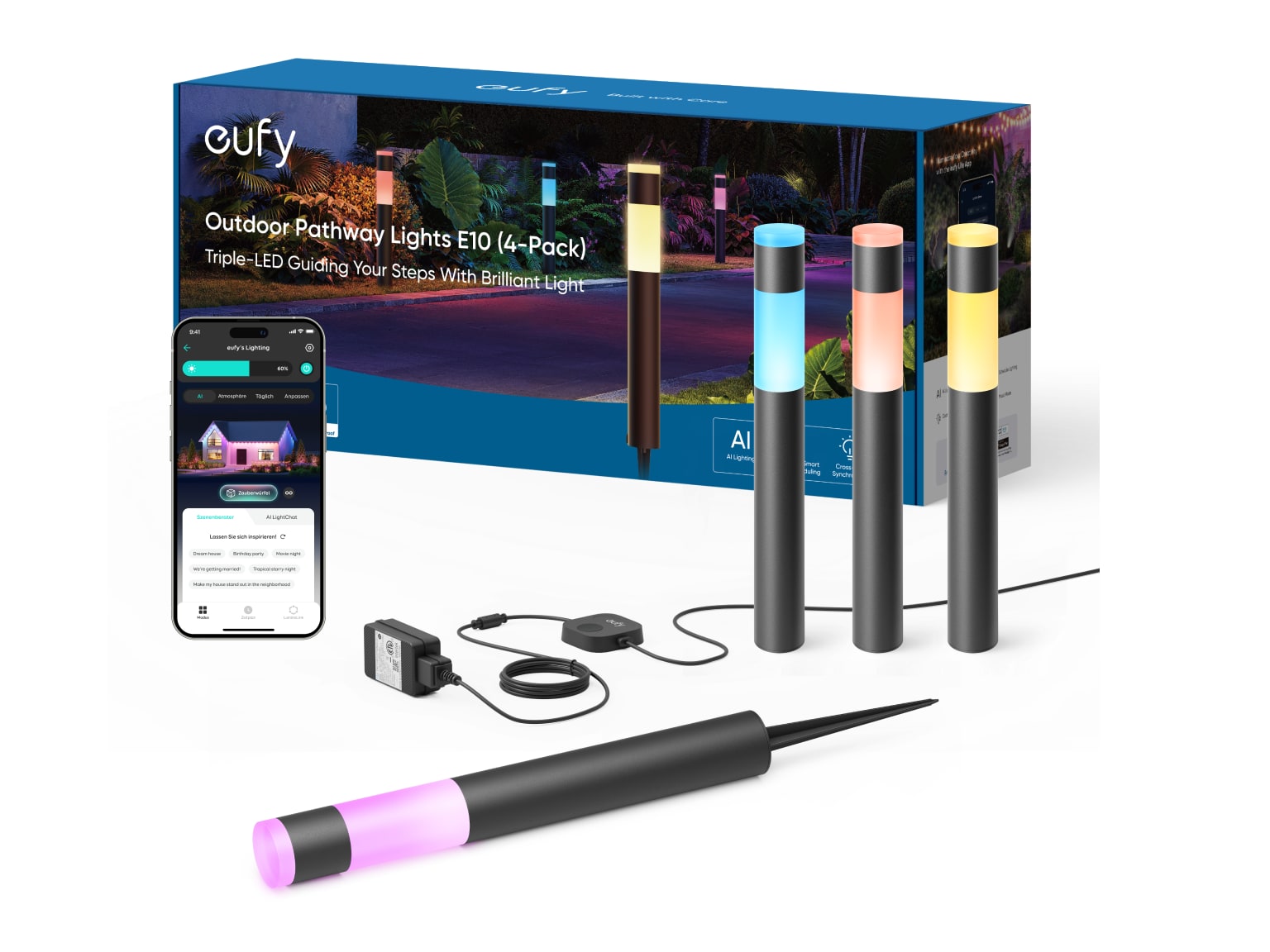 Eufy - Outdoor Pathway Lights E10 (4 Pack) Smart Lighting