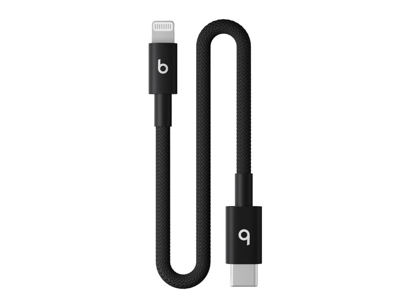 Beats - USB-C to Lightning Woven Short Cable - 20 cm / 8 in. - Bolt Black