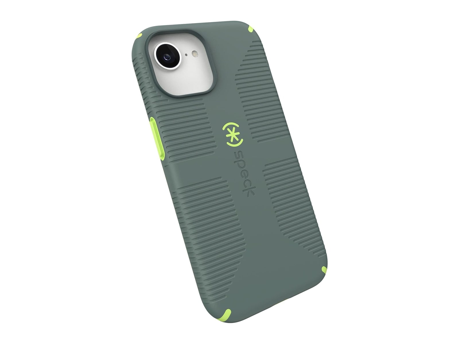 Speck - CandyShell Grip MagSafe - iPhone 15 - Neo Drab/Glow Green