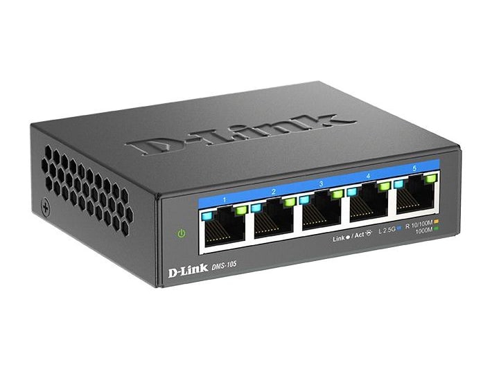 D-Link - DMS-105 5-Port 2.5G Multi-Gigabit Desktop Switches