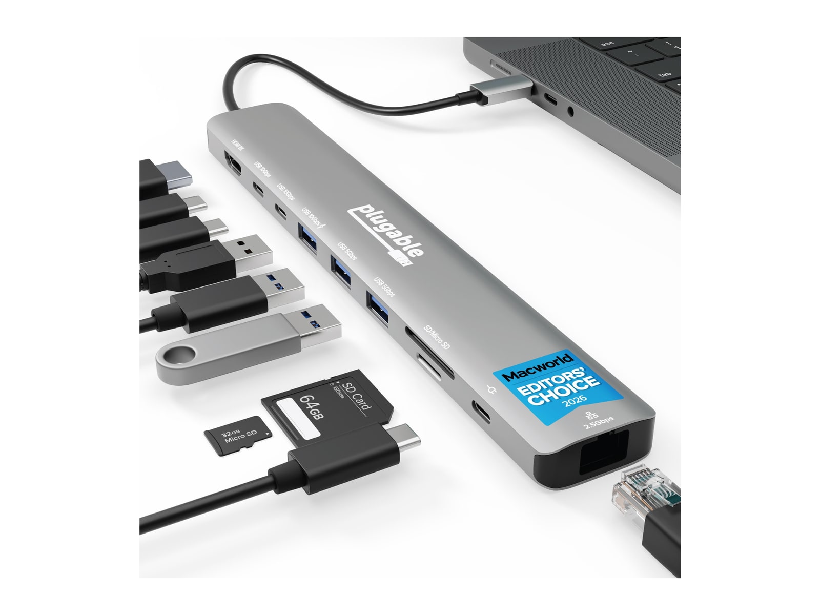 Plugable - USB-C Hub 10-in-1 USB Hubs