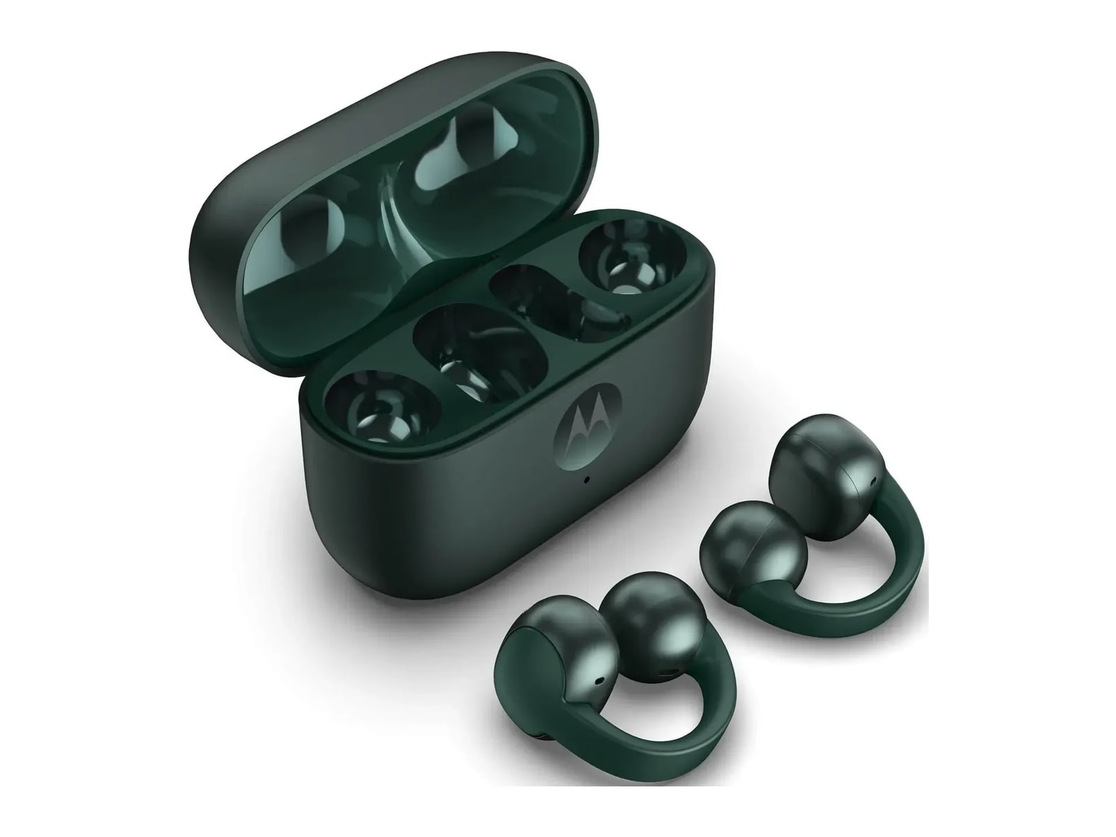 Motorola - Moto Buds Loop Bluetooth True Wireless Earbuds - PANTONE Trekking Green